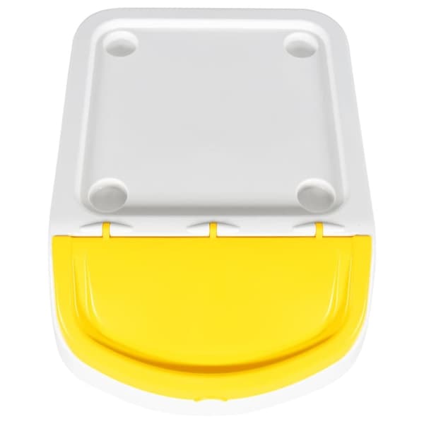 Stapelbara soptunnor med lock 3 st vit PP 120 L