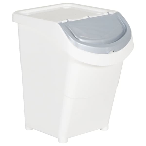 Stapelbara soptunnor med lock 3 st vit PP 120 L