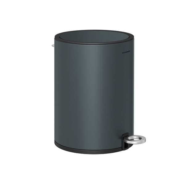 Rootz Pedal Bin - Papperskorgen - Avfallsbehållare - Stålyta - Lätt att rengöra - Utdragbart handtag - Grunge grå - 23,8 cm x 18,8 cm x 25,7 cm