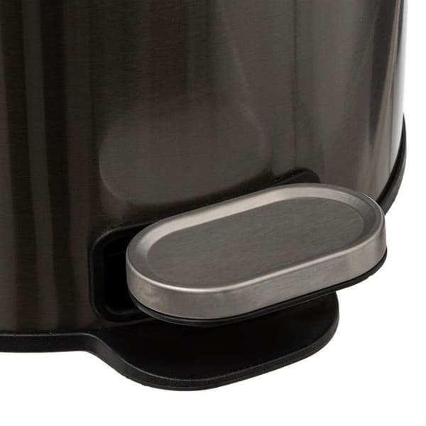 "Delta" metallsoptunna 30 liter Atmosphéra - Svart rostfritt stål