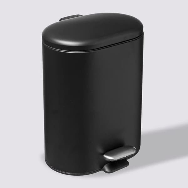 Sili metall "Softclose" pedalbehållare 6 l Atmosphéra - Svart