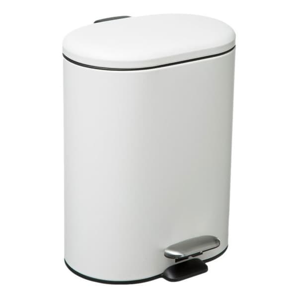 Silimetall "Softclose" pedalbehållare 6 l Atmosphéra - Vit