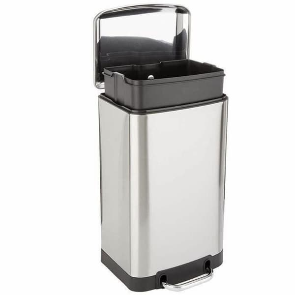 Soptunna Kitchen Move Rostfritt stål 30 L Grå