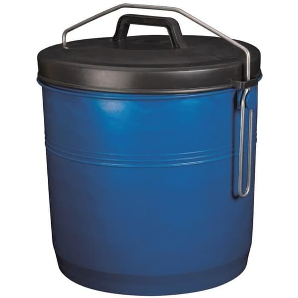 Bin med oskiljaktigt lock - 16 L - blå