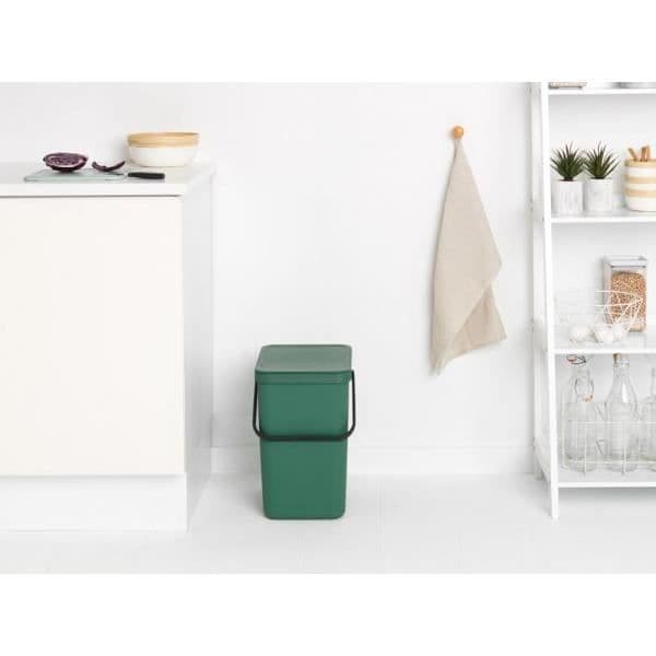 BRABANTIA Avfallskärl Sort &amp; Go 25 L - Grangrön