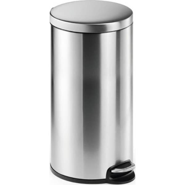 Slitstark papperskorg 340323 340323 30 l (Ø x H) 290 mm x 655 mm Rostfritt stål Silver 1 st.
