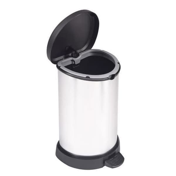 Curver 20L, 20 L, Rund, Plast, Svart, Silver, Pedal, 303 mm