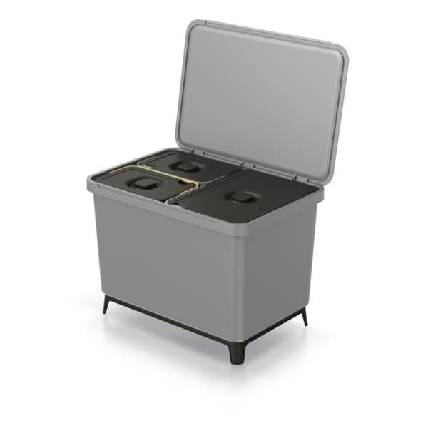 Keden SYSTEMA sorteringskärl 23l + 2x10 L - slät grå