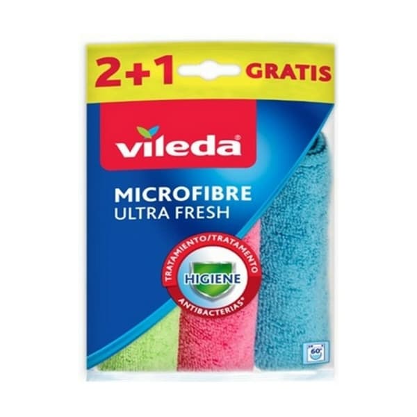 Mikrofiber rengøringsklud Vileda 167602 Mikrofiber 3 Dele (3 enheder)