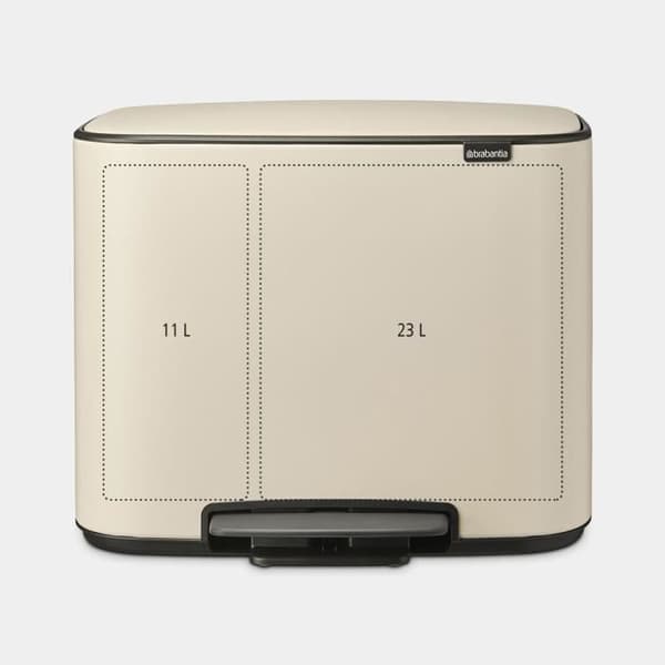 BRABANTIA Bo pedalsoptunna - 11 + 23 L - Soft Beige