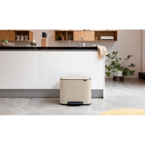 BRABANTIA Bo pedalsoptunna - 11 + 23 L - Soft Beige
