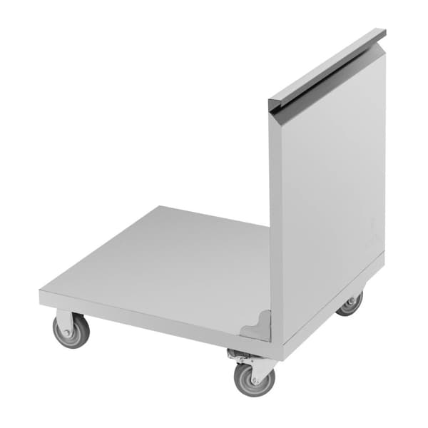 Royal Catering - Soptunna med rullcontainer - 50 l - Inkastöppning - Främre utdrag - Bakkant - Rostfritt stål
