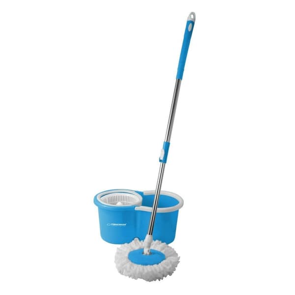 Mop with Bucket Esperanza EHS005 Sininen Valkoinen Mikrokuitu