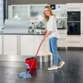 Miniatyrbillede 7 af 10: Gulvmoppe Vileda 3Action Velour XL Blå Rød
