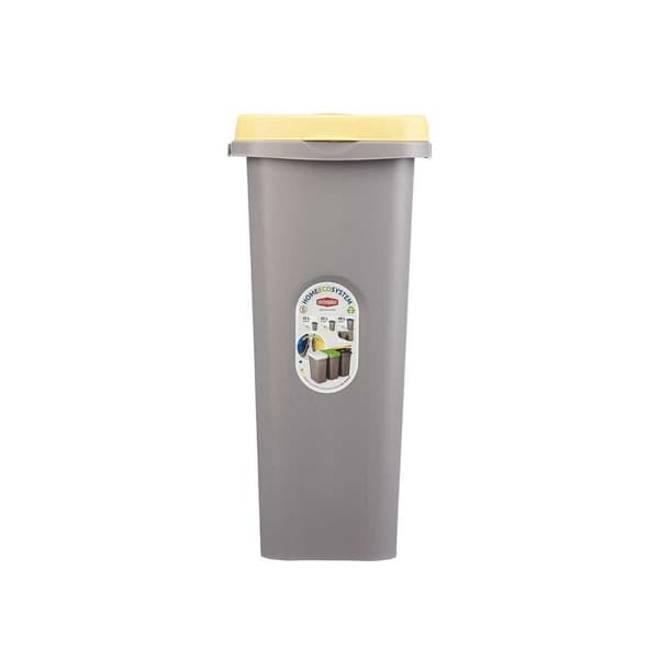 Papirkurv Stefanplast Gul Grå Plastik 25 L (6 enheder)