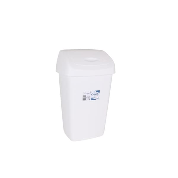 Papperskorg Tontarelli Aurora Vit 9L Med lock (12 antal)
