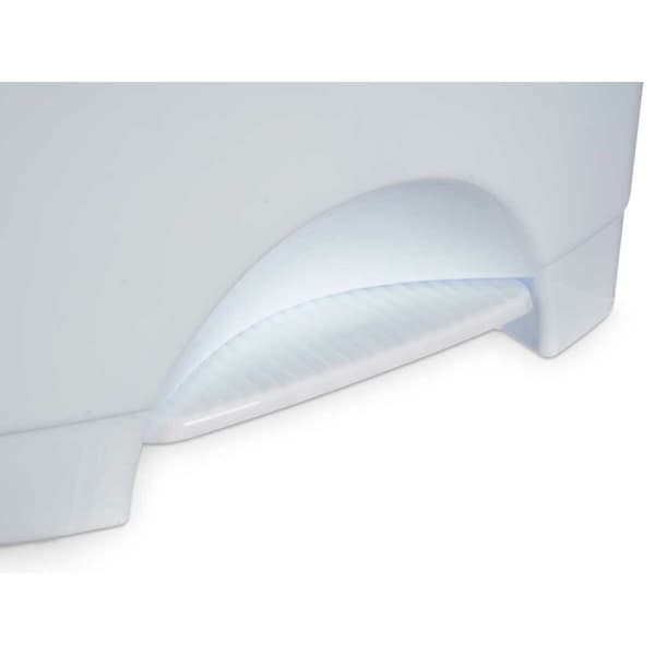 Papirkurv med pedal Hvid Plastik 10 L (8 enheder)