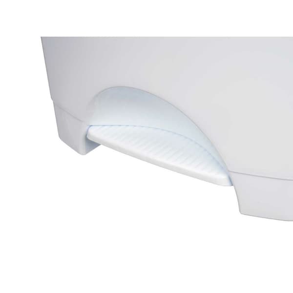 Papirkurv med pedal Hvid Plastik 30 L (4 enheder)