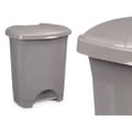 Miniatyrbillede 2 af 4: Papirkurv med pedal Grå Plastik 10 L (8 enheder)