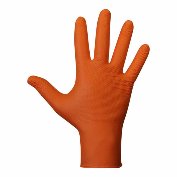 Nitrilhandsker JUBA Agility Grip Orange Uden støv 50 enheder - 7