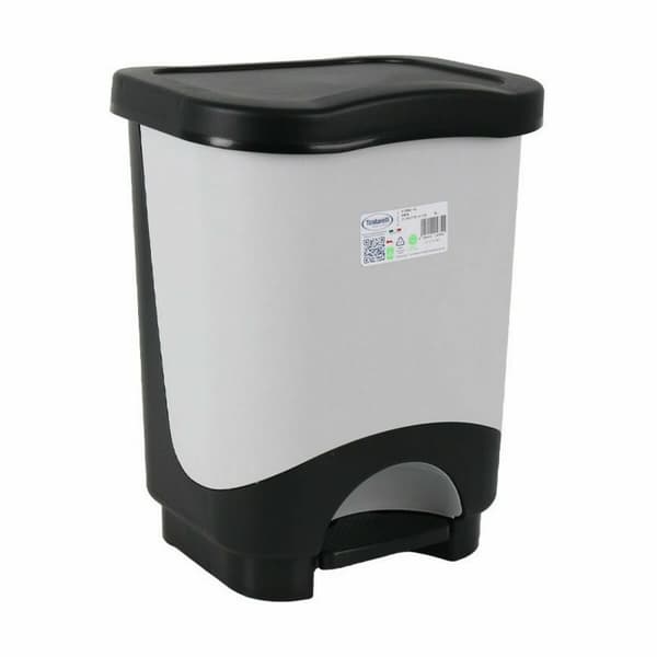 Sophink med pedal Tontarelli Idea 18 L Svart Grå 31,6 x 27,6 x 41 cm (4 antal)