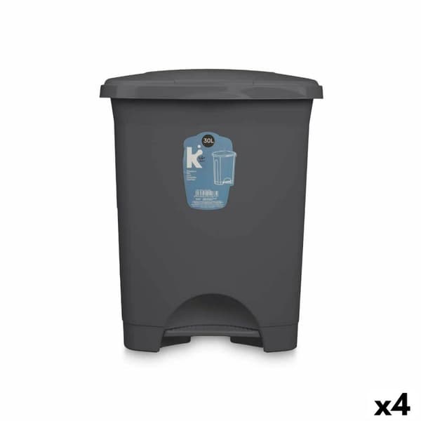 Pedalhink Antracitgrå Plast 30 L (4 antal)