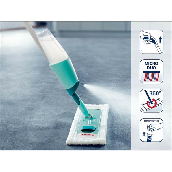 Gulvmoppe Leifheit Easy Spray XL Hvid Grøn Mikrofiber Plastik Forstøver