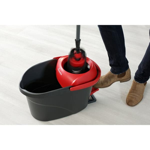 Mop with Bucket Vileda Ultramat Turbo XL Musta Punainen Mikrokuitu