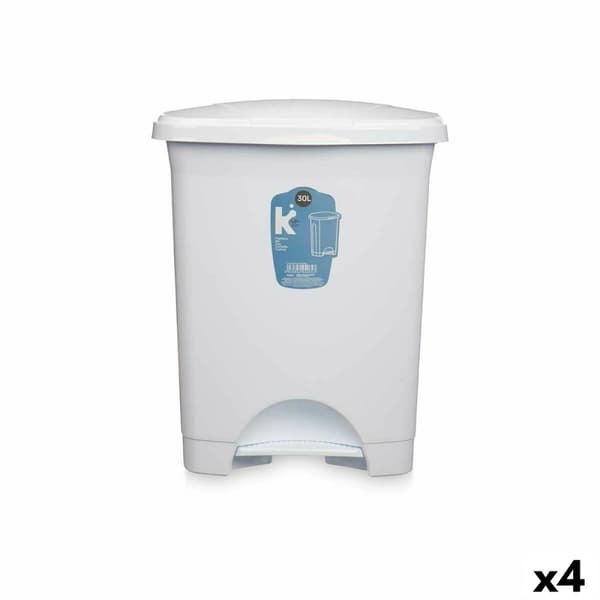 Poljinsanko Valkoinen Muovinen 30 L (4 osaa)