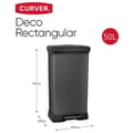Miniatyrbild 4 av 5: Curver Deco Rektangulär Pedal Bin 50 L Metallic Svart