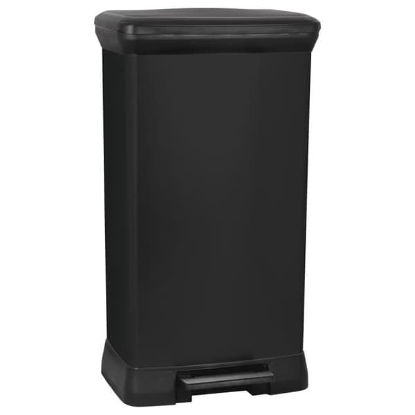 Curver Deco Rektangulär Pedal Bin 50 L Metallic Svart