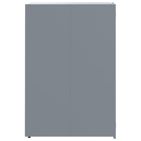 skraldespandsskjuler 138x79x117 cm 2 rum stål grå