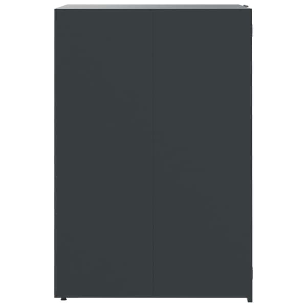 skraldespandsskjuler 207x79x117 cm 3 rum stål antracit