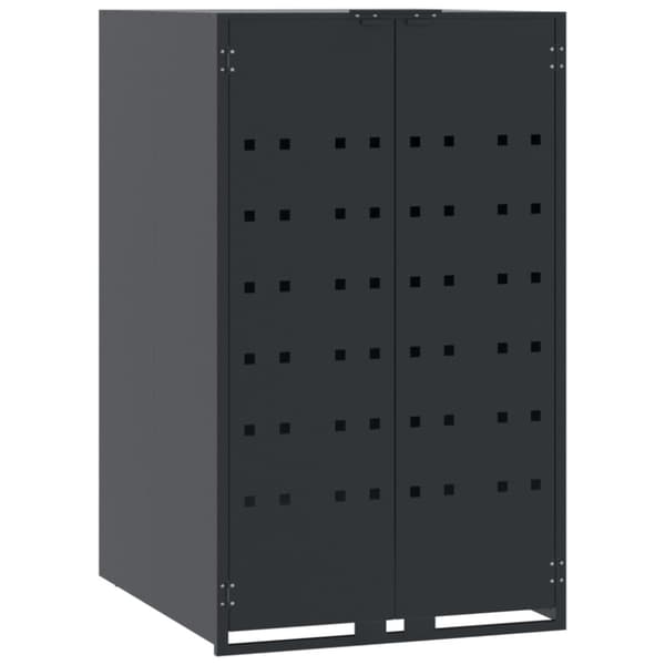 skraldespandsskjuler 414x79x117 cm 6 rum stål antracit