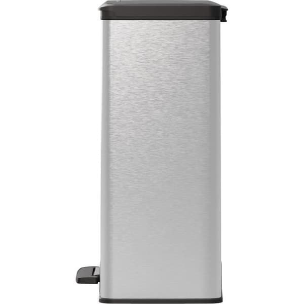 Rektangulär papperskorg - DECO BIN - CURVER - 65L - Modern design - 49 x 29 x 61 cm - Metallic grå