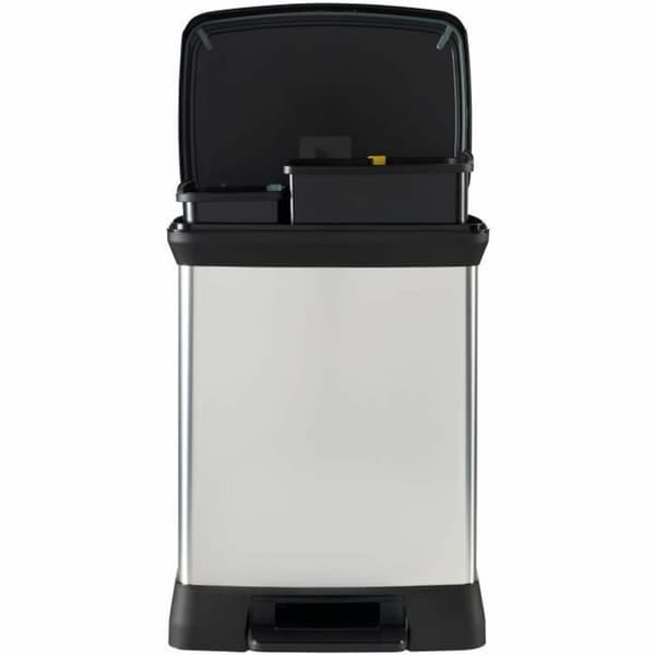 Kierrätysastia Curver Duo Déco Hopeinen 10 L 18 L