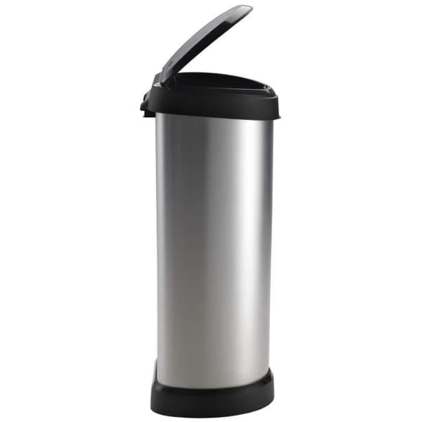 Curver Deco Touch Bin 40 L Silver 240641