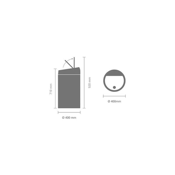 BRABANTIA Touch Bin - 60L - Matt stål