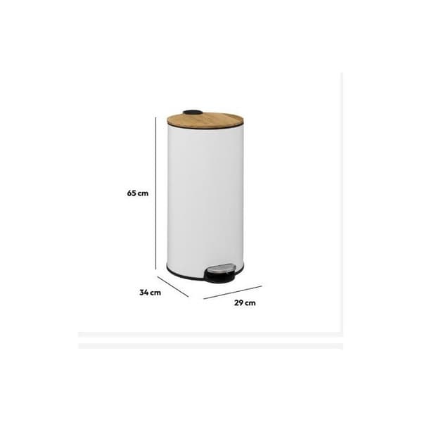 Papperskorg "Bam Modern" 30 liter Lock i bambu Atmosphéra