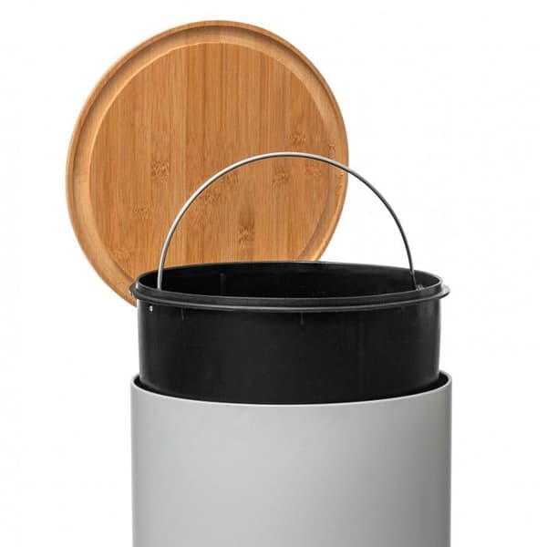 Papperskorg "Bam Modern" 30 liter Lock i bambu Atmosphéra