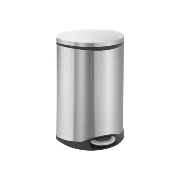 EKO Shell Pedal Bin 50 L Matt Silver