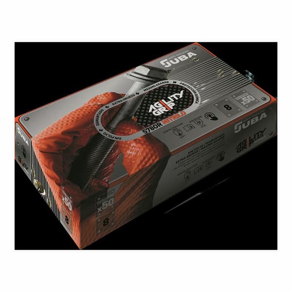 Nitrilhandskar JUBA Agility Grip Orange Dammfria 50 antal - 7
