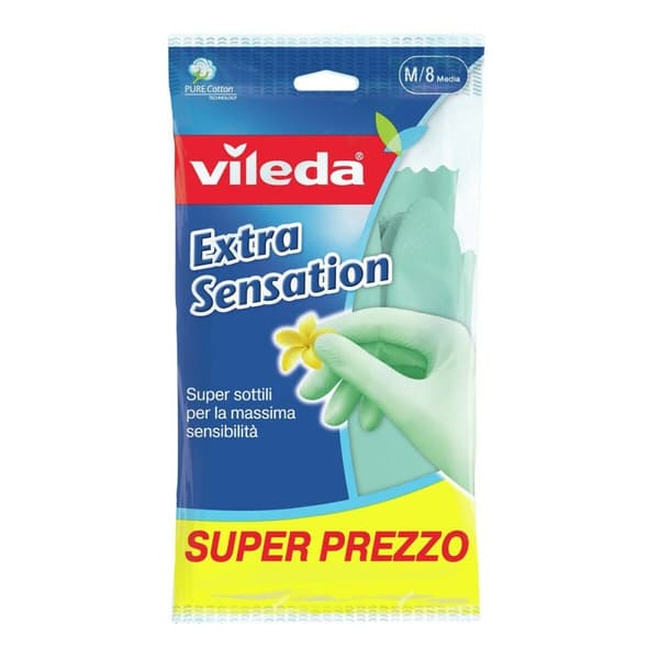 Handskar Vileda Extra Sensation M Rengörande (1 antal)