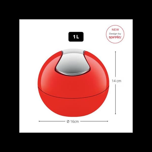 Spirella Tippkärl PP BOWL 1L Röd