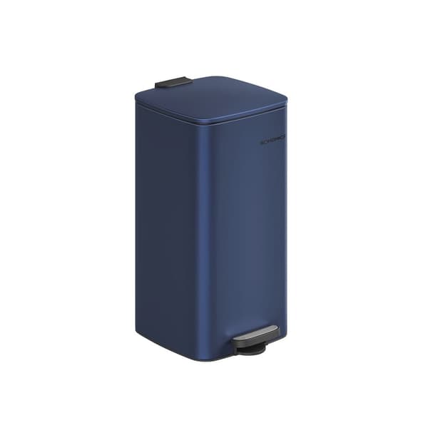 Rootz Midnight Blue Roskakori - Roskakori - Jäteastia - Teräs ja PP-muovi - 34 cm x 28,5 cm x 54,4 cm - Suuri 30 litran tilavuus