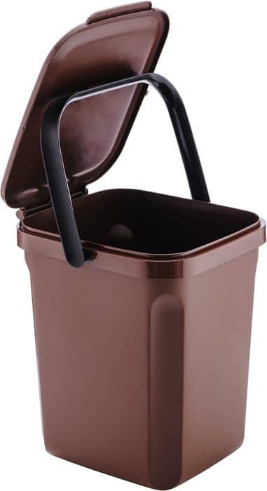 Ekologisk kompostbehållare hink 10 liter, brun, 235 x 265 x 285 mm