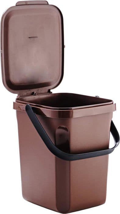 Ekologisk kompostbehållare hink 10 liter, brun, 235 x 265 x 285 mm