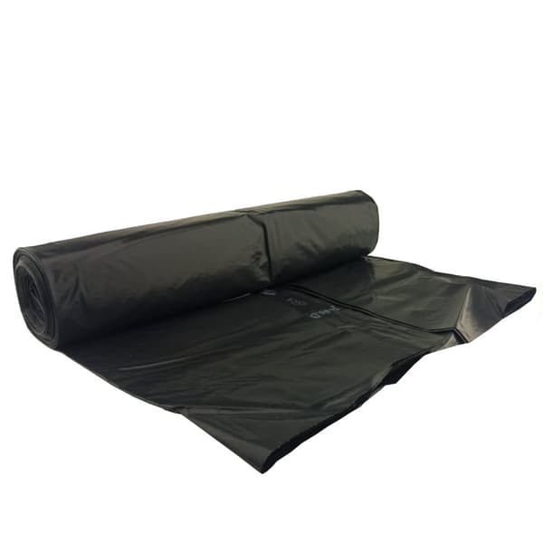 Paksut roskapussit, 80 mikronia. kestävä rulla 15 kpl. - musta 120L