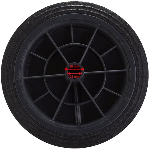 Hjulhjul til gummiaffaldsbeholderens spanddiameter. 250 mm