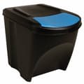Miniatyrbild 1 av 2: Staplingsbara soptunnor 3 st antracit 75 L